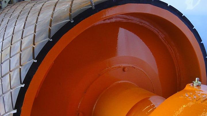 Heavy duty industrial conveyor pulley manufacturing facility