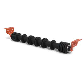 Return idlers for empty conveyor belt support